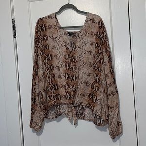Torrid Snake Skin Button Down Blouse
